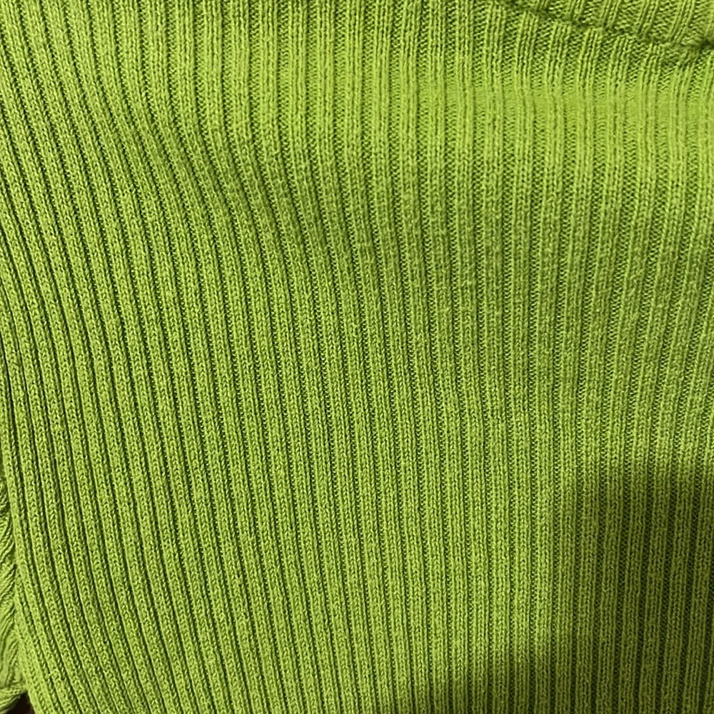 Limited Too Green Ribbed Cropped XS Sweater - Picture 5 of 5